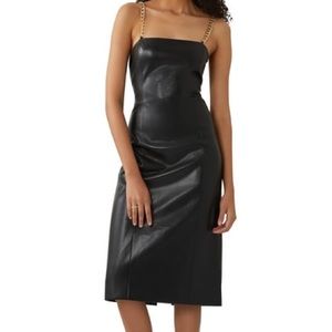 Alice + Olivia Black Midi Dress